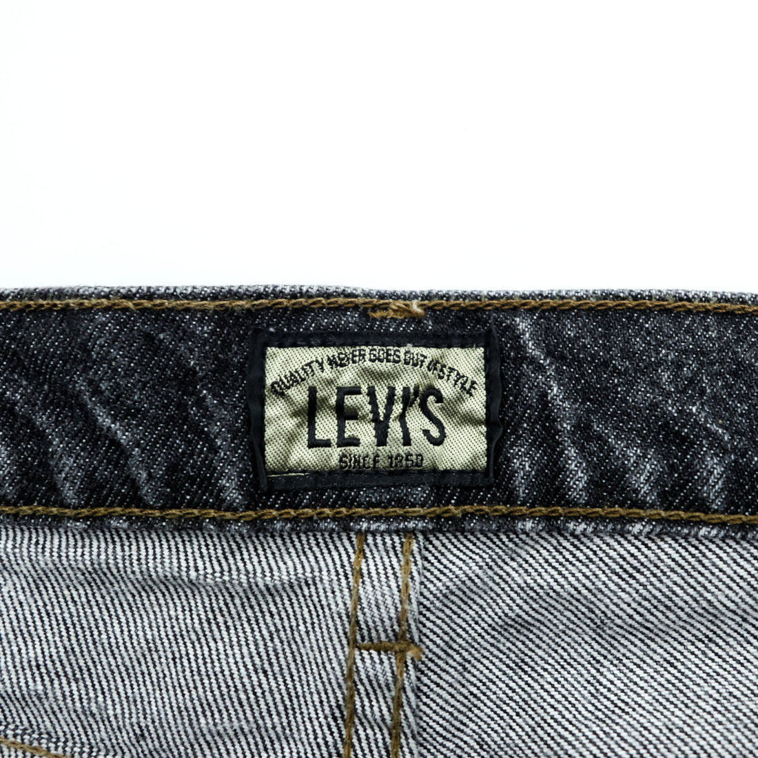 Levi's 90年代 日本製 ビッグE シルバータブ デニムパンツ テーパード ジーンズ L ブラック 635-54