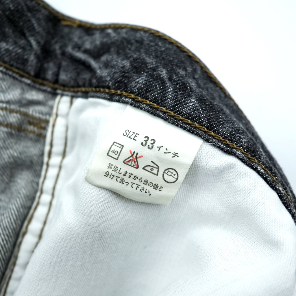 Levi's 90年代 日本製 ビッグE シルバータブ デニムパンツ テーパード ジーンズ L ブラック 635-54