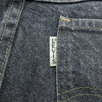 Levi's 90年代 日本製 ビッグE シルバータブ デニムパンツ テーパード ジーンズ L ブラック 635-54