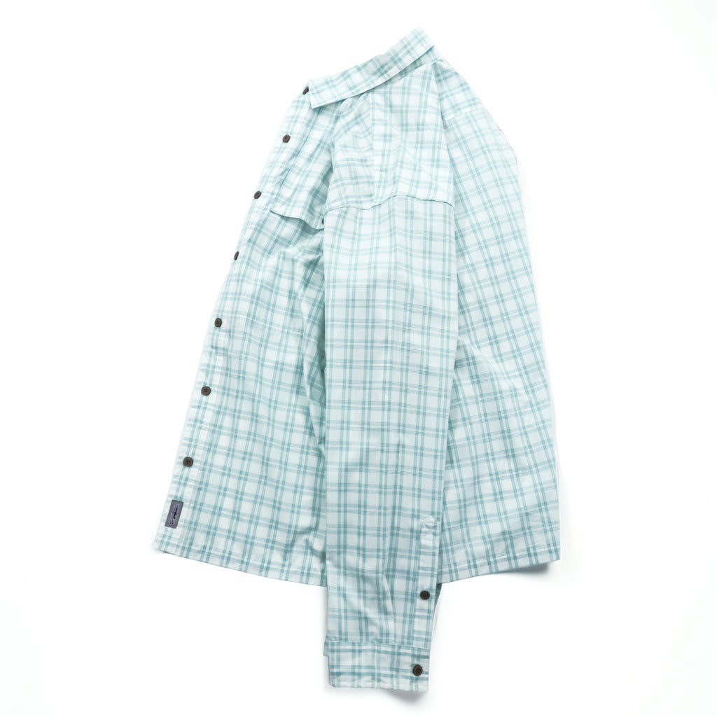 Patagonia オーガニックコットン シャツ L ホワイト チェック L/S Island Hopper 2 52181 未使用品