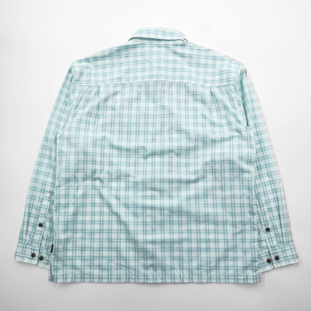 Patagonia オーガニックコットン シャツ L ホワイト チェック L/S Island Hopper 2 52181 未使用品