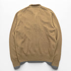 Vintage 80s Chemise Lacoste Knit Polo Sweater Camel Beige Wool French Lacoste
