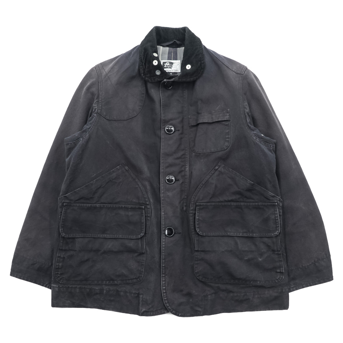 Engineered Garments Cruiser Jacket Black Cotton Field Hunting Corduroy Collar S USA Made