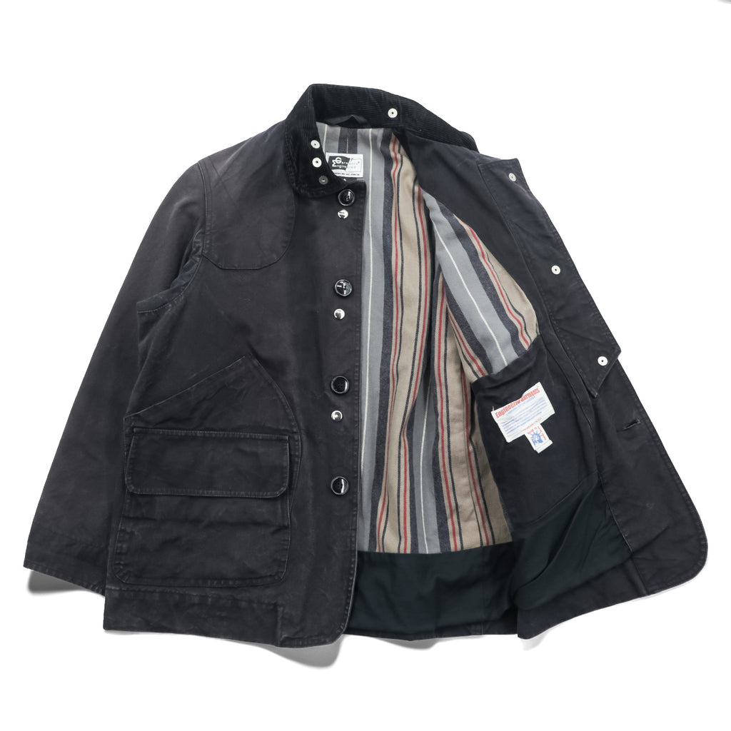 Engineered Garments Cruiser Jacket Black Cotton Field Hunting Corduroy Collar S USA Made