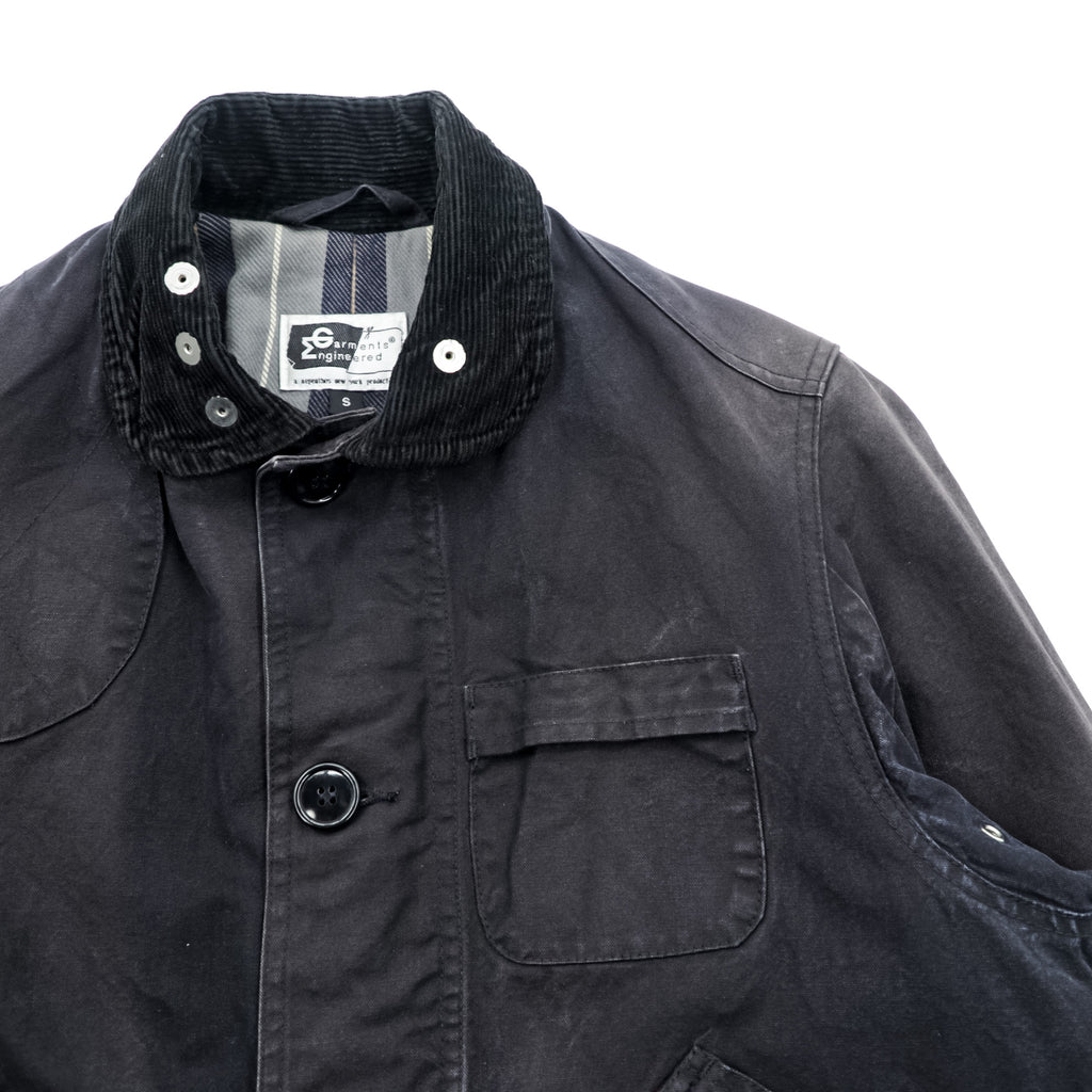 Engineered Garments Cruiser Jacket Black Cotton Field Hunting Corduroy Collar S USA Made