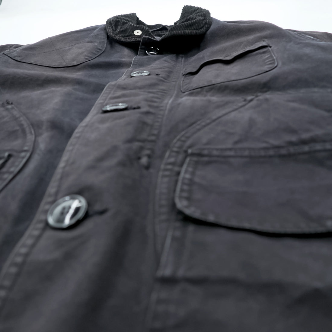 Engineered Garments Cruiser Jacket Black Cotton Field Hunting Corduroy Collar S USA Made