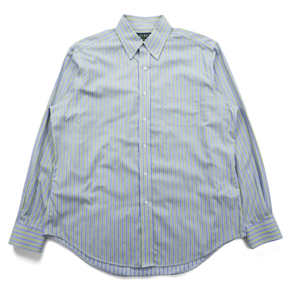 LAUREN RALPH LAUREN 90年代 ボタンダウンシャツ L ストライプ マルチカラー NON IRON