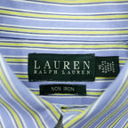 LAUREN RALPH LAUREN 90年代 ボタンダウンシャツ L ストライプ マルチカラー NON IRON