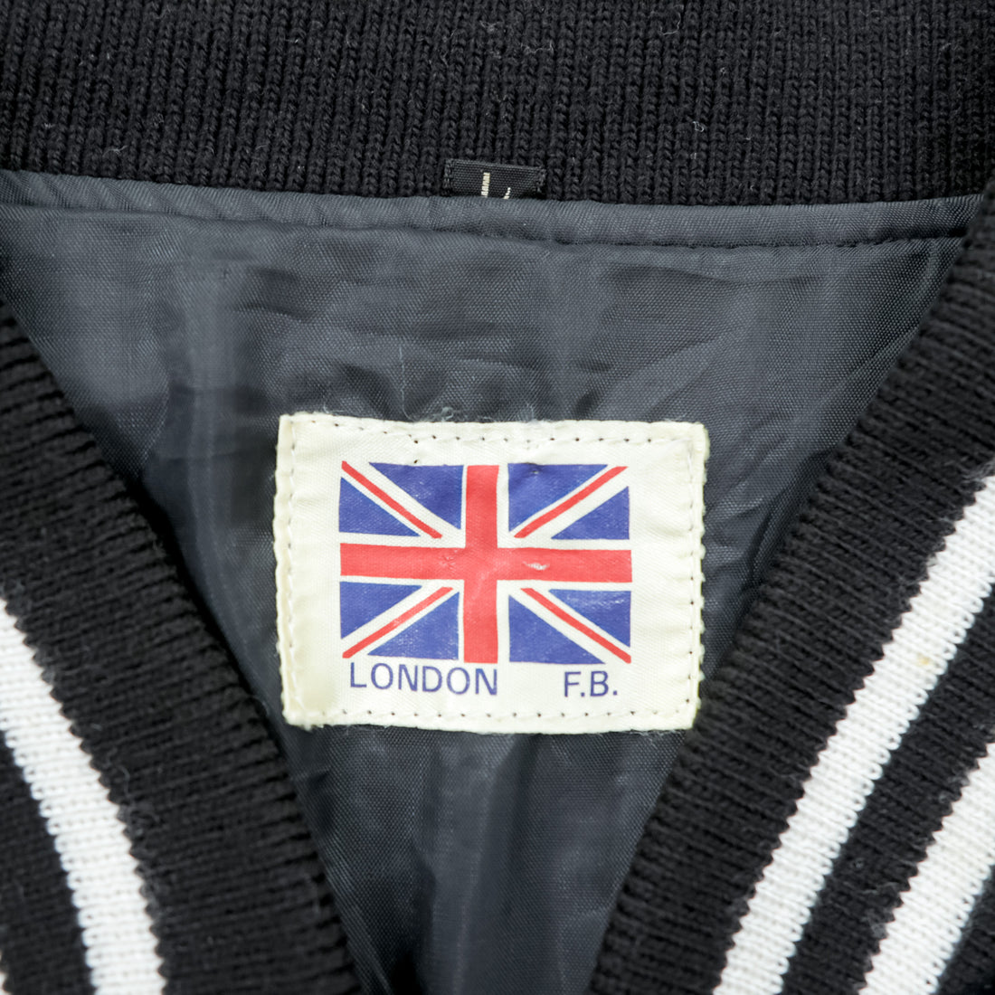 LONDON F.B. 80年代 日本製 ヴィンテージ ベロア 別珍 スカジャン スーベニアジャケット L ブラック 龍 刺繍 JAPAN YOKOSUKA