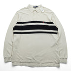 Polo Ralph Lauren 90年代 サーマル 長袖 ポロシャツ ラガーシャツ XL ベージュ スモールポニー刺繍