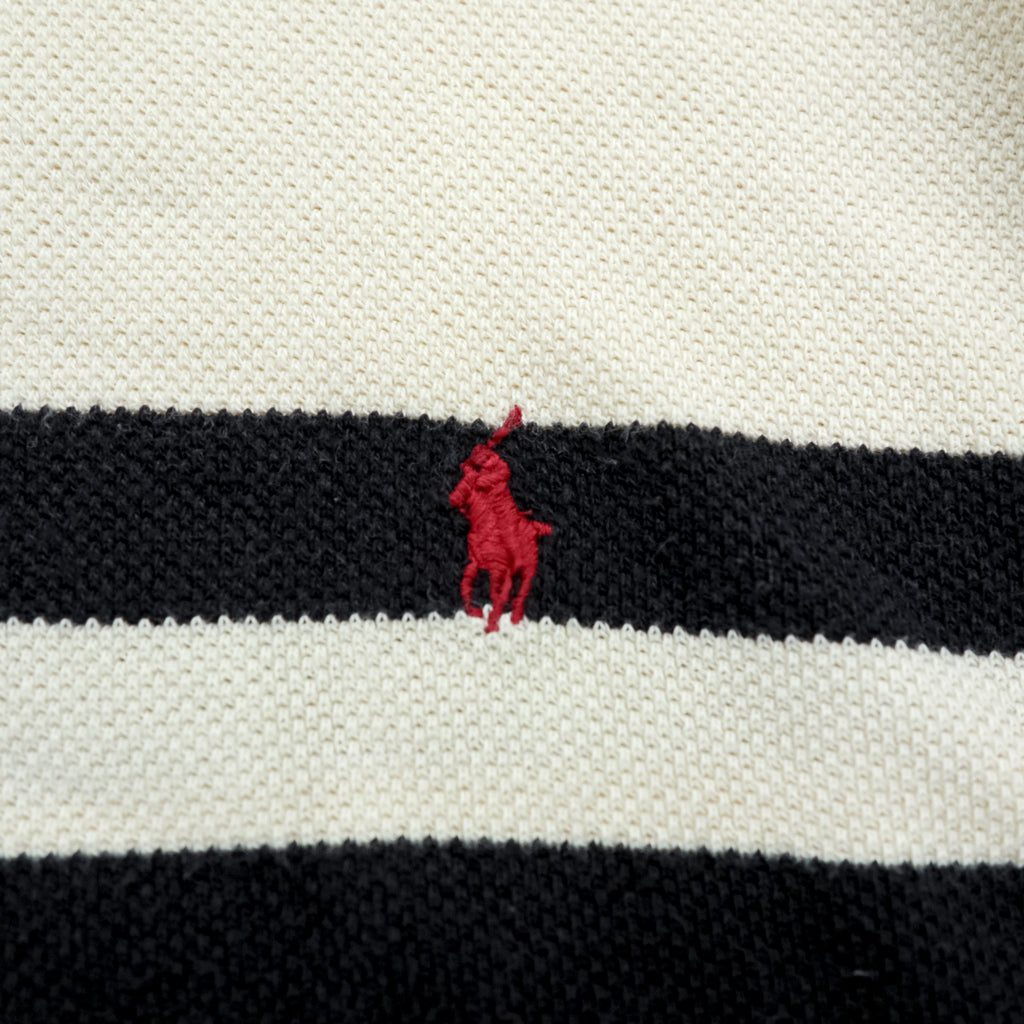 Polo Ralph Lauren 90年代 サーマル 長袖 ポロシャツ ラガーシャツ XL ベージュ スモールポニー刺繍