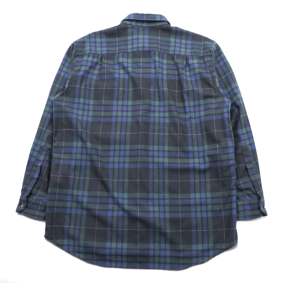 PENDLETON フランネルシャツ 長袖ウールシャツ XL グリーン チェック 胸ポケット LODGE SHIRT WASHABLE WOOL