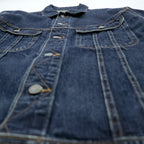 Polo Ralph Lauren Denim Jacket XL Indigo Blue Leather Patch