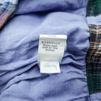 STUSSY パッチワーク イージーパンツ M ブルー マルチカラー マドラスチェック