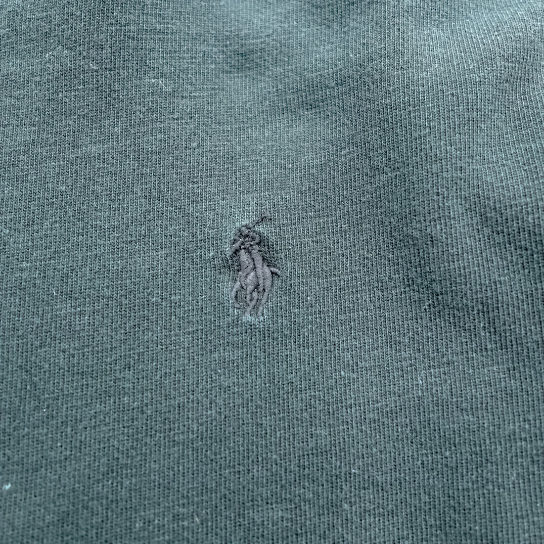 Polo Ralph Lauren リバーシブル 前V サーマル スウェット トレーナー 2XL ブラック スモールポニー刺繍