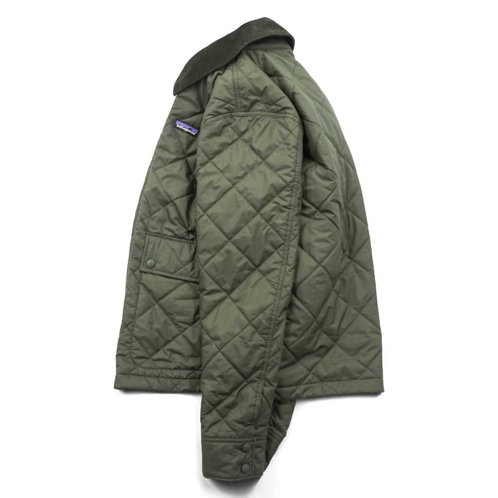 Patagonia ダイアモンド キルト ジャケット XS オリーブ 中綿 キルティング 襟コーデュロイ 20735