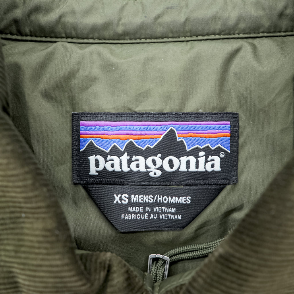 Patagonia ダイアモンド キルト ジャケット XS オリーブ 中綿 キルティング 襟コーデュロイ 20735