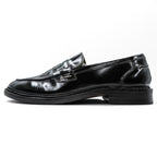 JOHN ASHFIELD Penny Loafers Black Leather Men's Size 9 Goodyear Welted Made in Italy English Style Classics