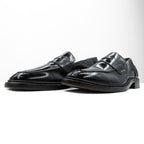 JOHN ASHFIELD Penny Loafers Black Leather Men's Size 9 Goodyear Welted Made in Italy English Style Classics