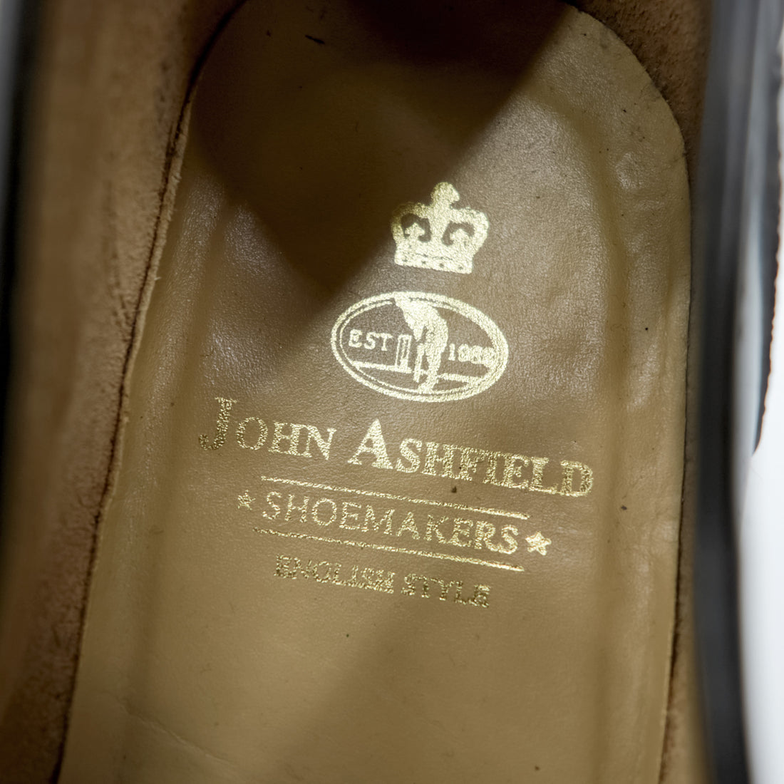 JOHN ASHFIELD Penny Loafers Black Leather Men's Size 9 Goodyear Welted Made in Italy English Style Classics