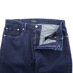 Polo Ralph Lauren THE HAMPTON RELAXED Denim Pants, Size Small, Stretch, Dark Navy with Leather Patch