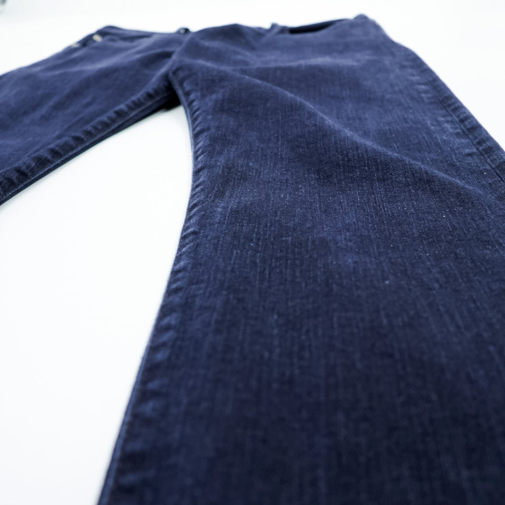 Polo Ralph Lauren THE HAMPTON RELAXED Denim Pants, Size Small, Stretch, Dark Navy with Leather Patch