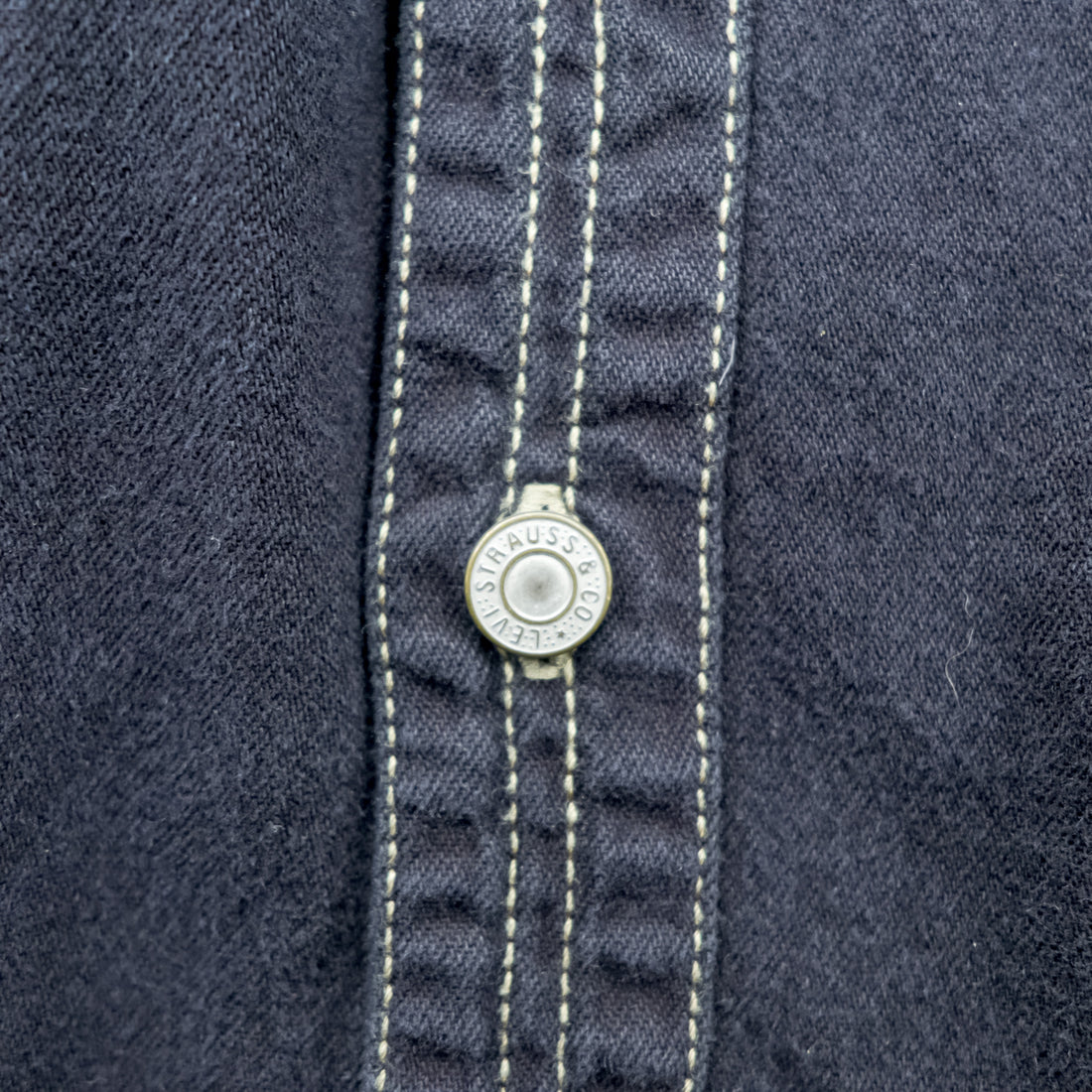 Levi's 90年代 RED TAB JEANS ワークシャツ XL ブラック ステッチ 胸ポケット 60560-0852