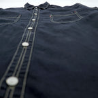 Levi's 90年代 RED TAB JEANS ワークシャツ XL ブラック ステッチ 胸ポケット 60560-0852