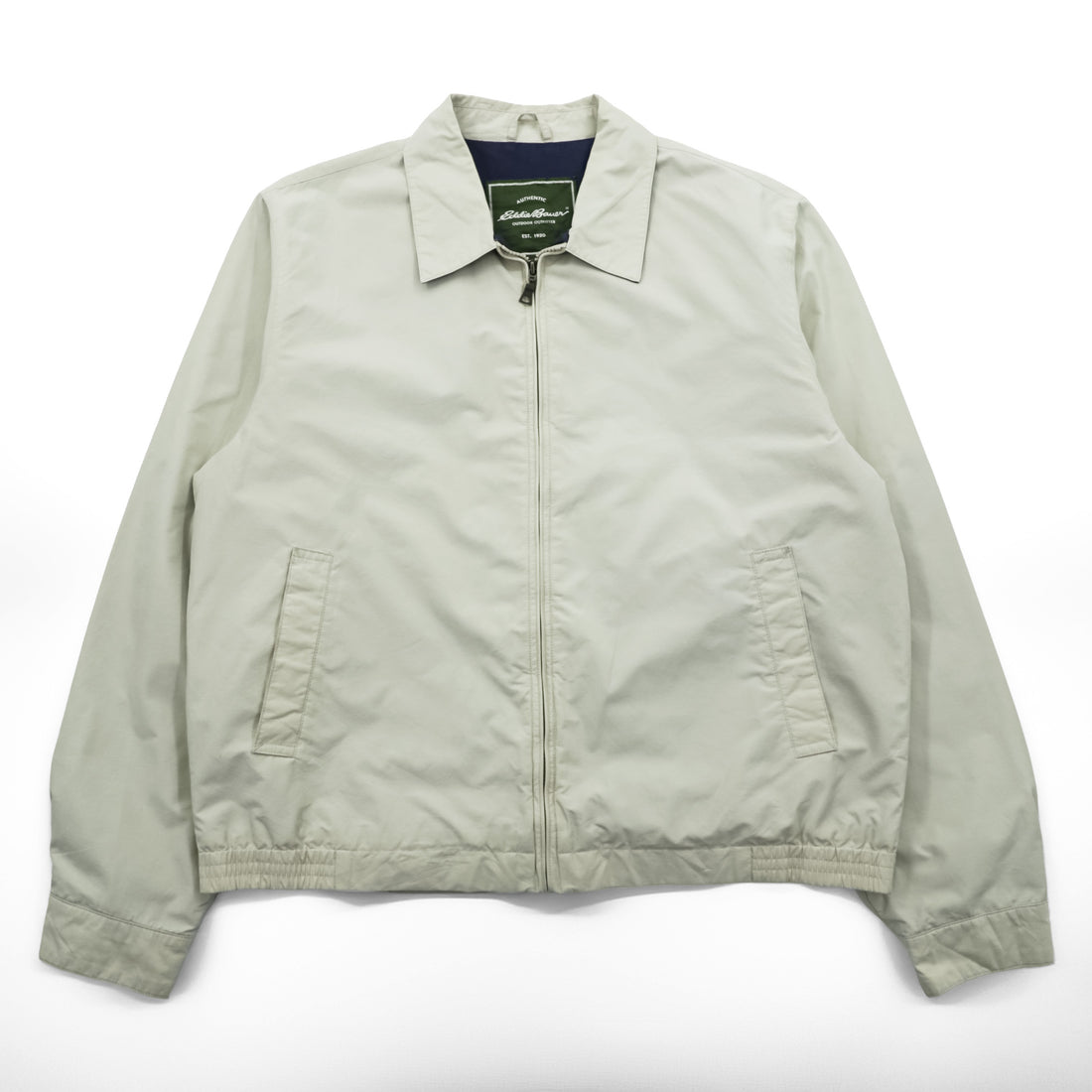 Eddie Bauer 90年代 スウィングトップ ハリントンジャケット L ベージュ コットン ナイロン