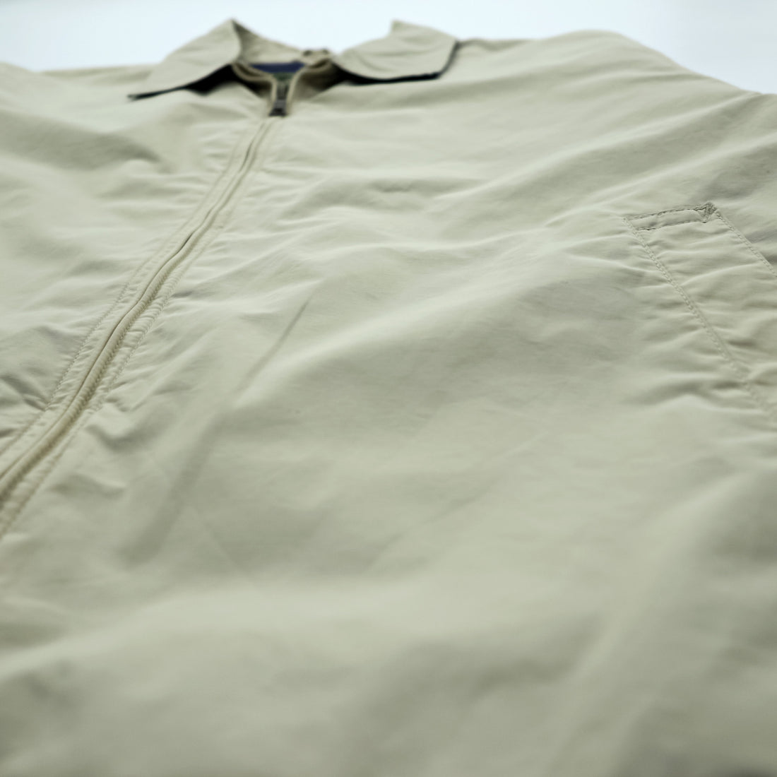 Vintage 90s Eddie Bauer Harrington Jacket Green Tag Beige Drizzle Jacket Men's L-XL Swing Top Outdoor Outfitter