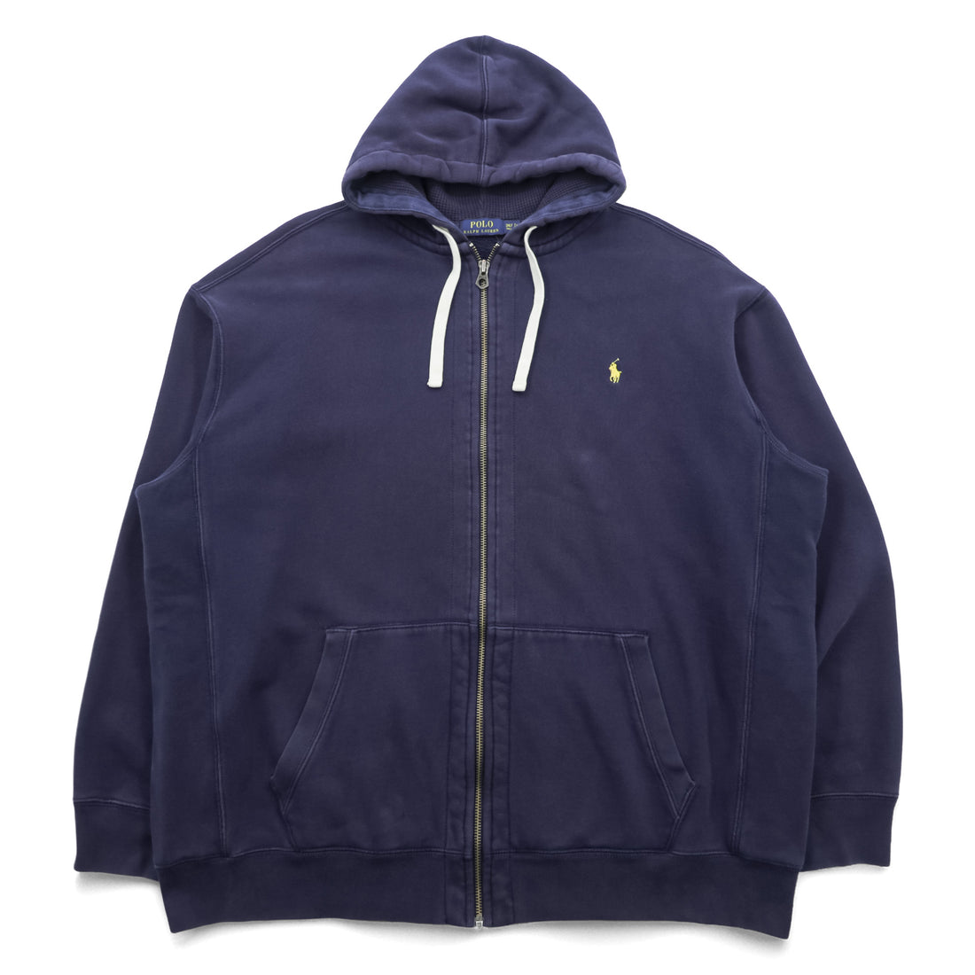Polo Ralph Lauren Reverse Weave Zip Hoodie 3XL Navy Small Pony Logo Embroidery