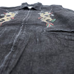 HOUSTON デニム ベトジャン スーベニアジャケット M ブラック 龍 刺繍 Bienhoa 1969-70 51480