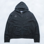 Polo Ralph Lauren 90s Big Pony Embroidered Zip Up Hoodie XL Black CONMER Zip