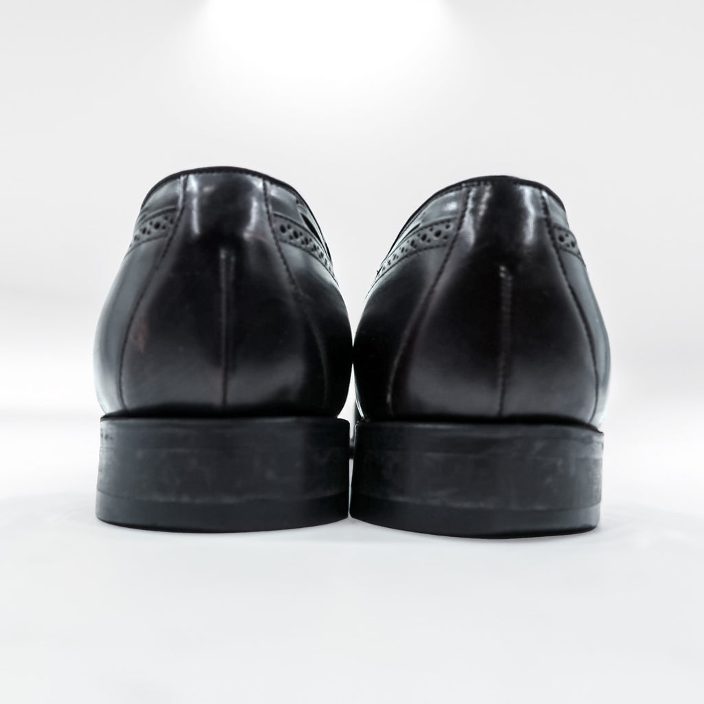 JOHNSTON&MURPHY fringe tassel loafers US10 bordeaux 24 08609