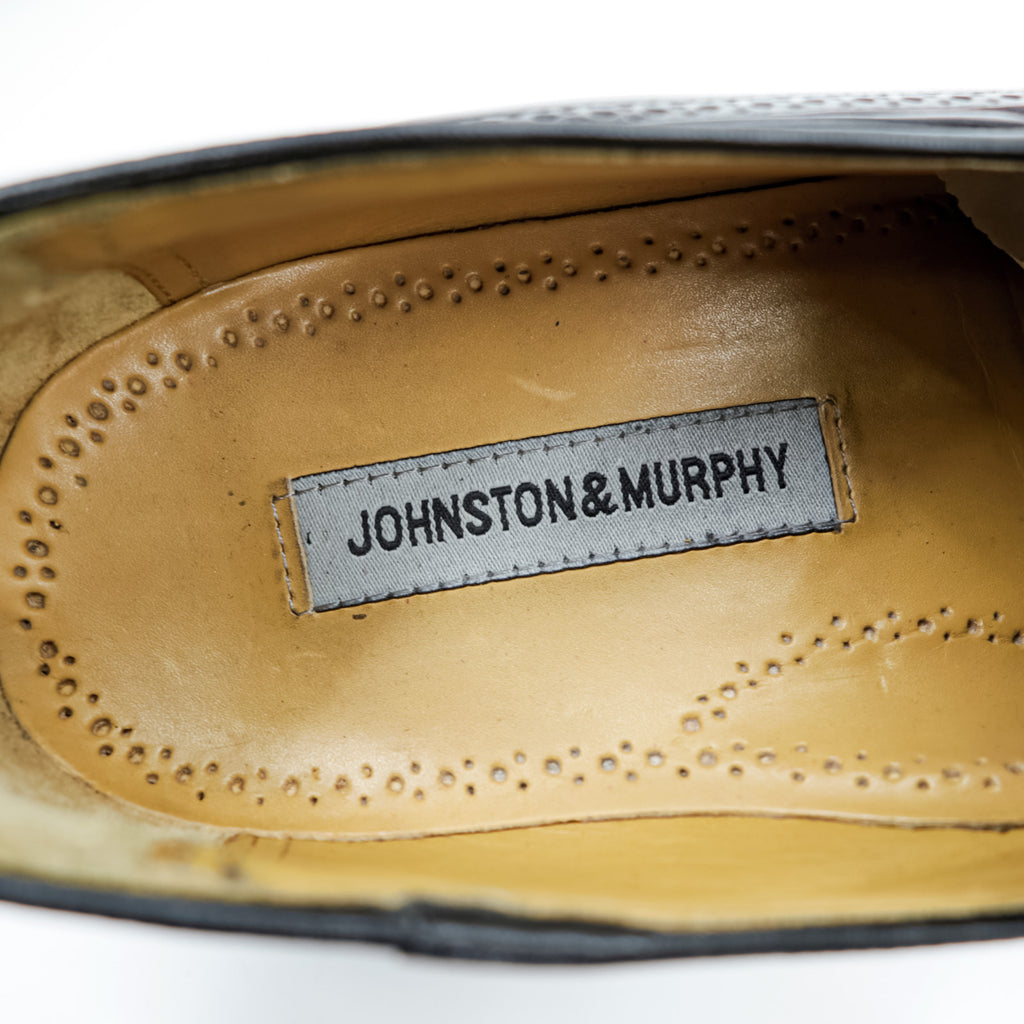 JOHNSTON&MURPHY fringe tassel loafers US10 bordeaux 24 08609