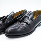 JOHNSTON&MURPHY fringe tassel loafers US10 bordeaux 24 08609