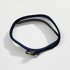 Polo Ralph Lauren Leather Elastic Ribbon Belt, Striped, Blue, Brown