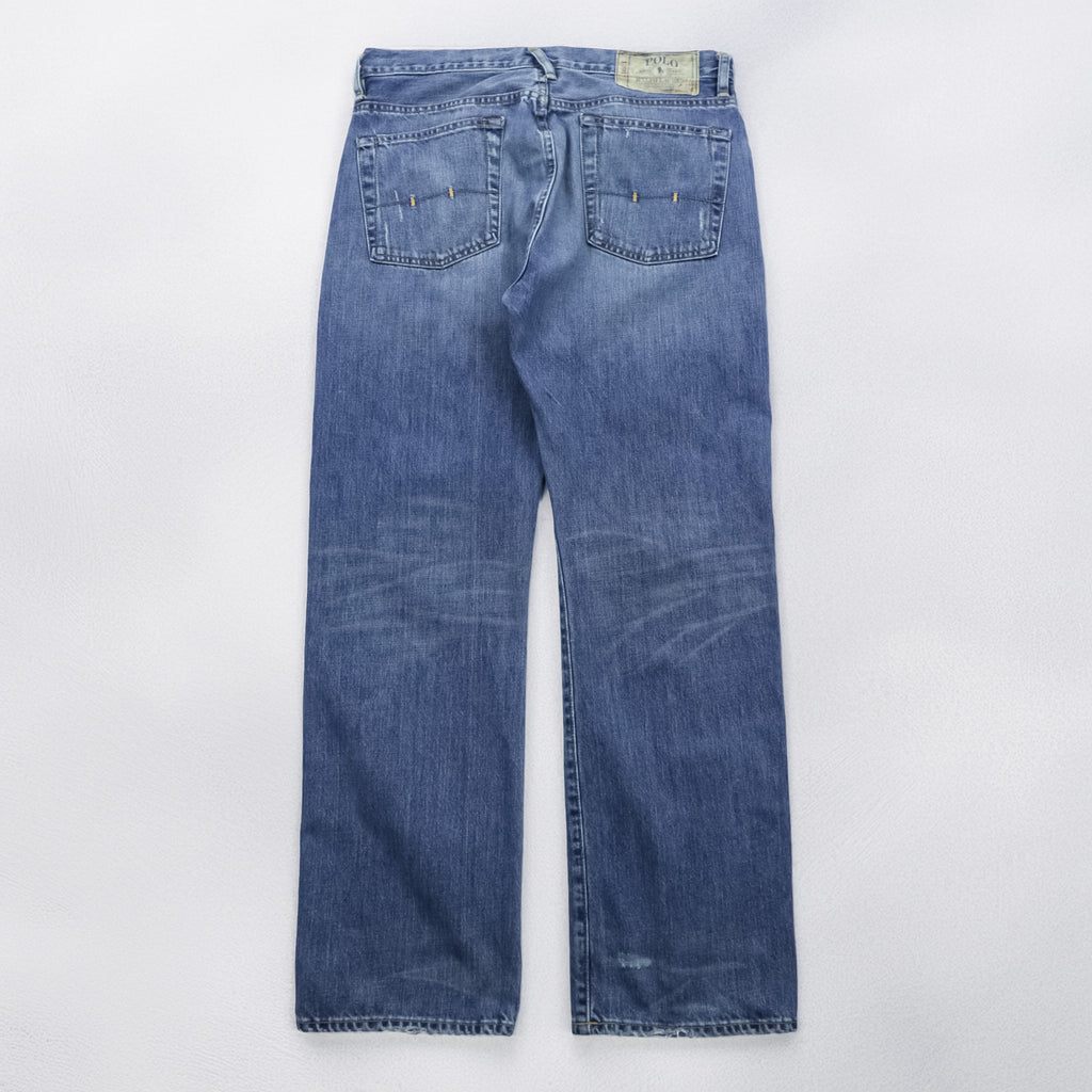 Polo Ralph Lauren Denim Jeans Made in Mexico 100% Cotton Straight Leg Classic Fit Blue