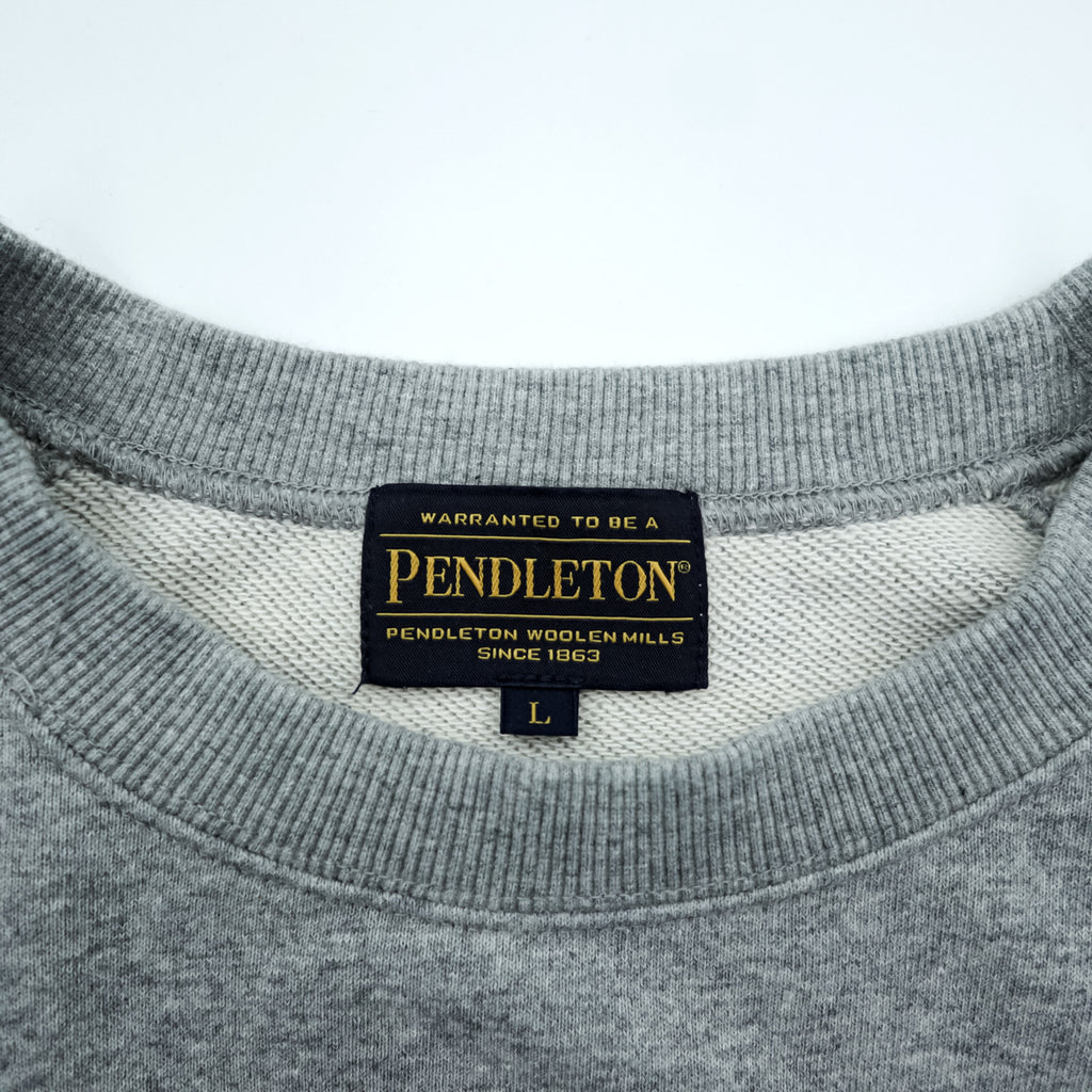 PENDLETON Back Print Sweatshirt, Size L, Gray, 3475-3006