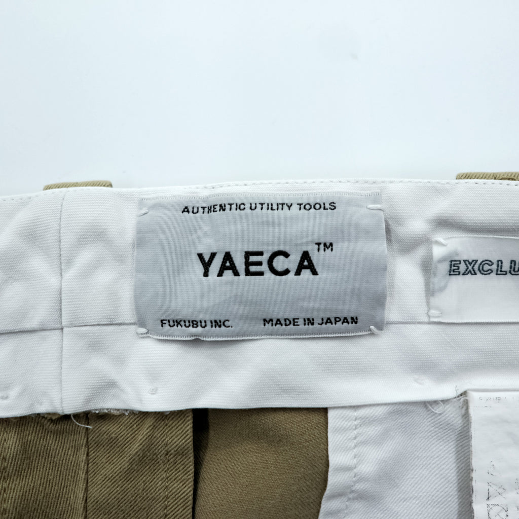 YAECA Made in Japan Chino Cloth Wide Tapered Work Pants M Beige 176104
