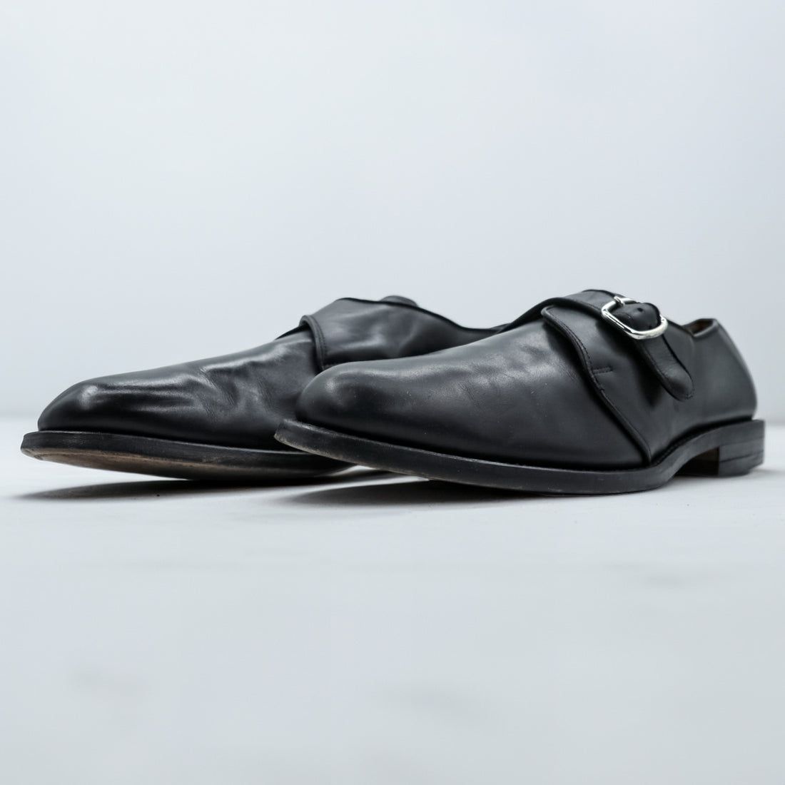 Allen Edmonds USA Made Monk Strap Round Toe Dress Shoes Black US10 GARNER 2405