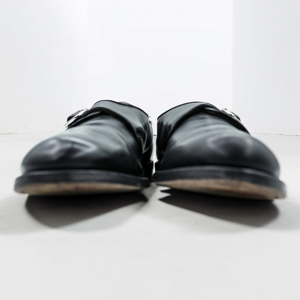 Allen Edmonds USA Made Monk Strap Round Toe Dress Shoes Black US10 GARNER 2405
