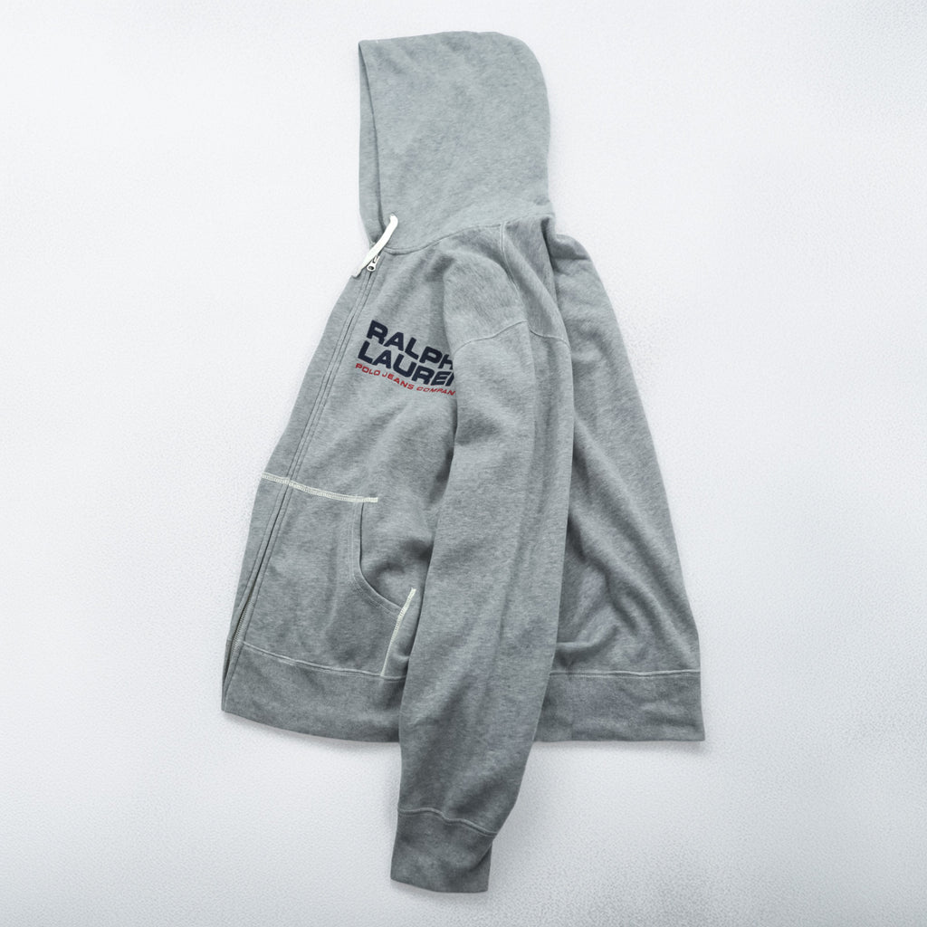 Polo Ralph Lauren 90s Zip Up Hoodie Gray XL POLO JEANS COMPANY