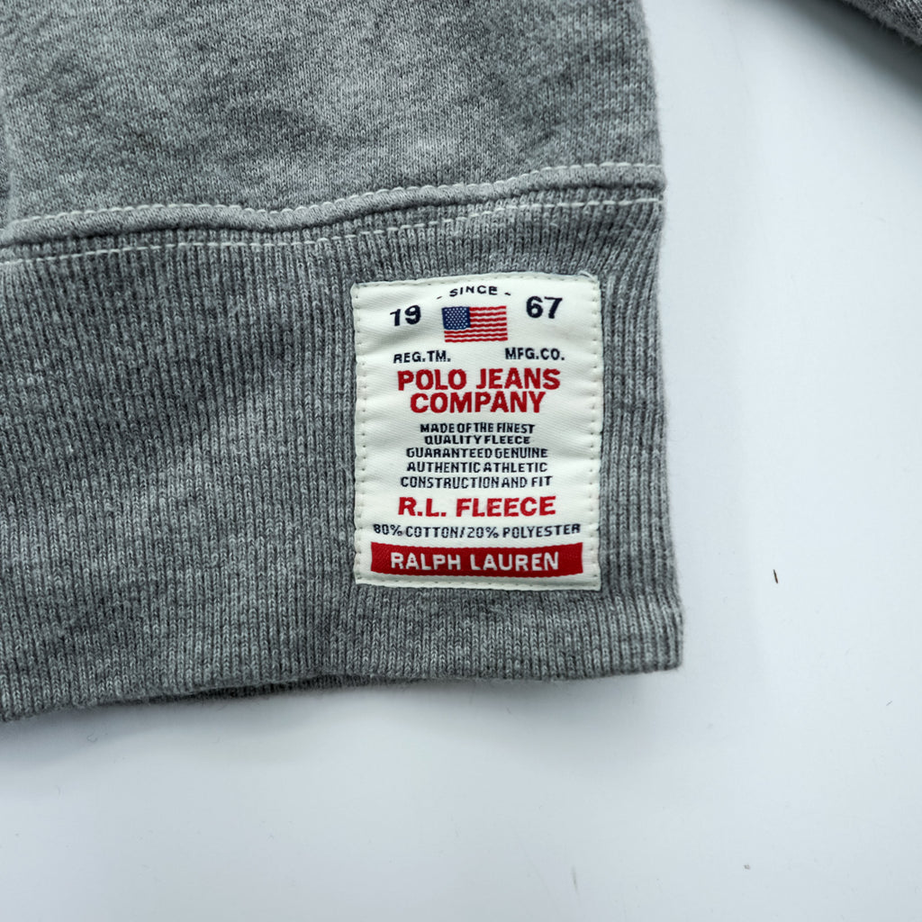 Polo Ralph Lauren 90s Zip Up Hoodie Gray XL POLO JEANS COMPANY