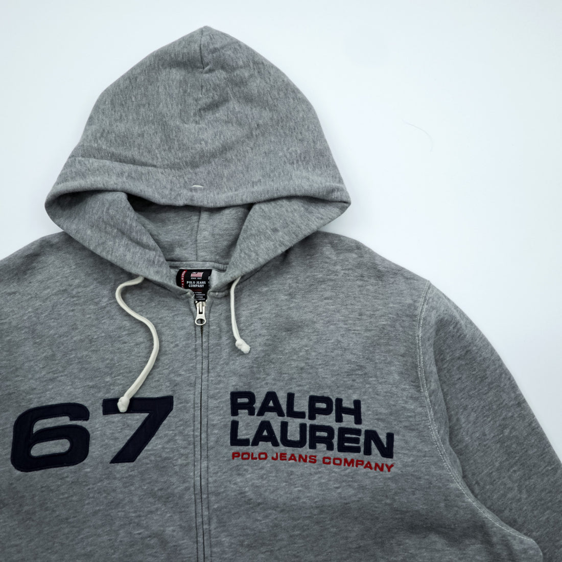 Polo Ralph Lauren 90s Zip Up Hoodie Gray XL POLO JEANS COMPANY