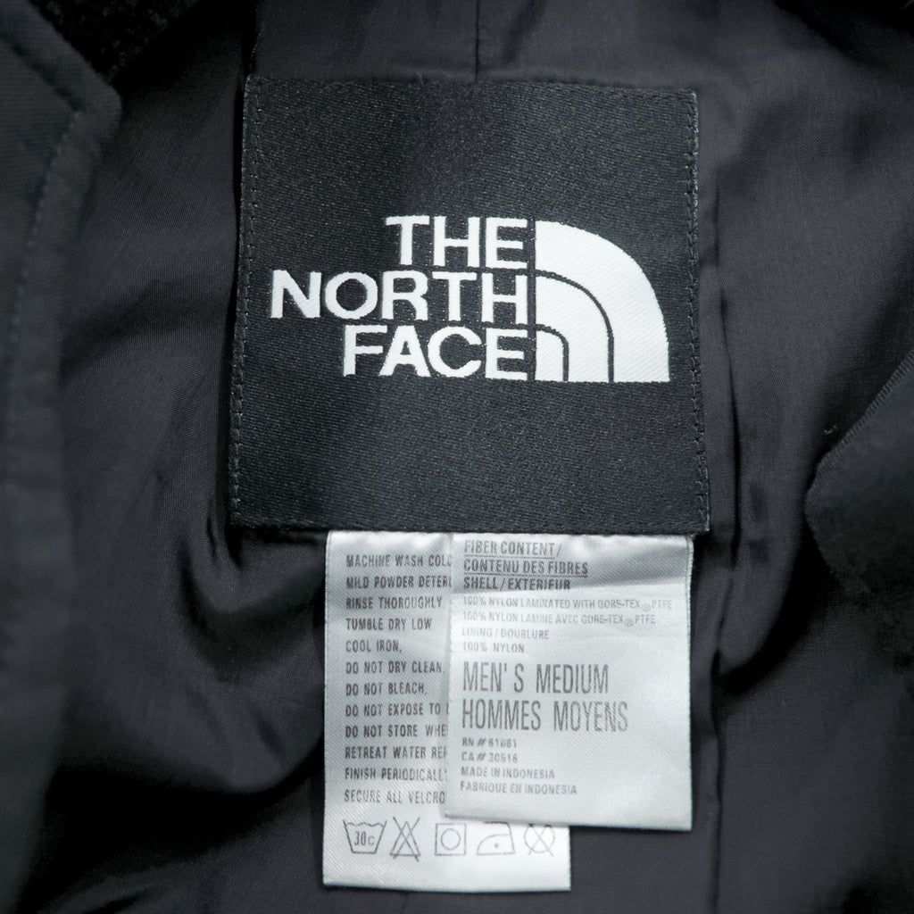 THE NORTH FACE 90s GORE-TEX Shell Outdoor Rain Pants, Size M, Waterproof, Drawstring, Black, 86013