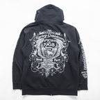 HARLEY DAVIDSON Zip Up Hoodie L Black EMERALD CITY Back Logo