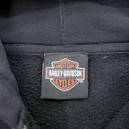 HARLEY DAVIDSON Zip Up Hoodie L Black EMERALD CITY Back Logo