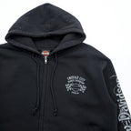 HARLEY DAVIDSON Zip Up Hoodie L Black EMERALD CITY Back Logo