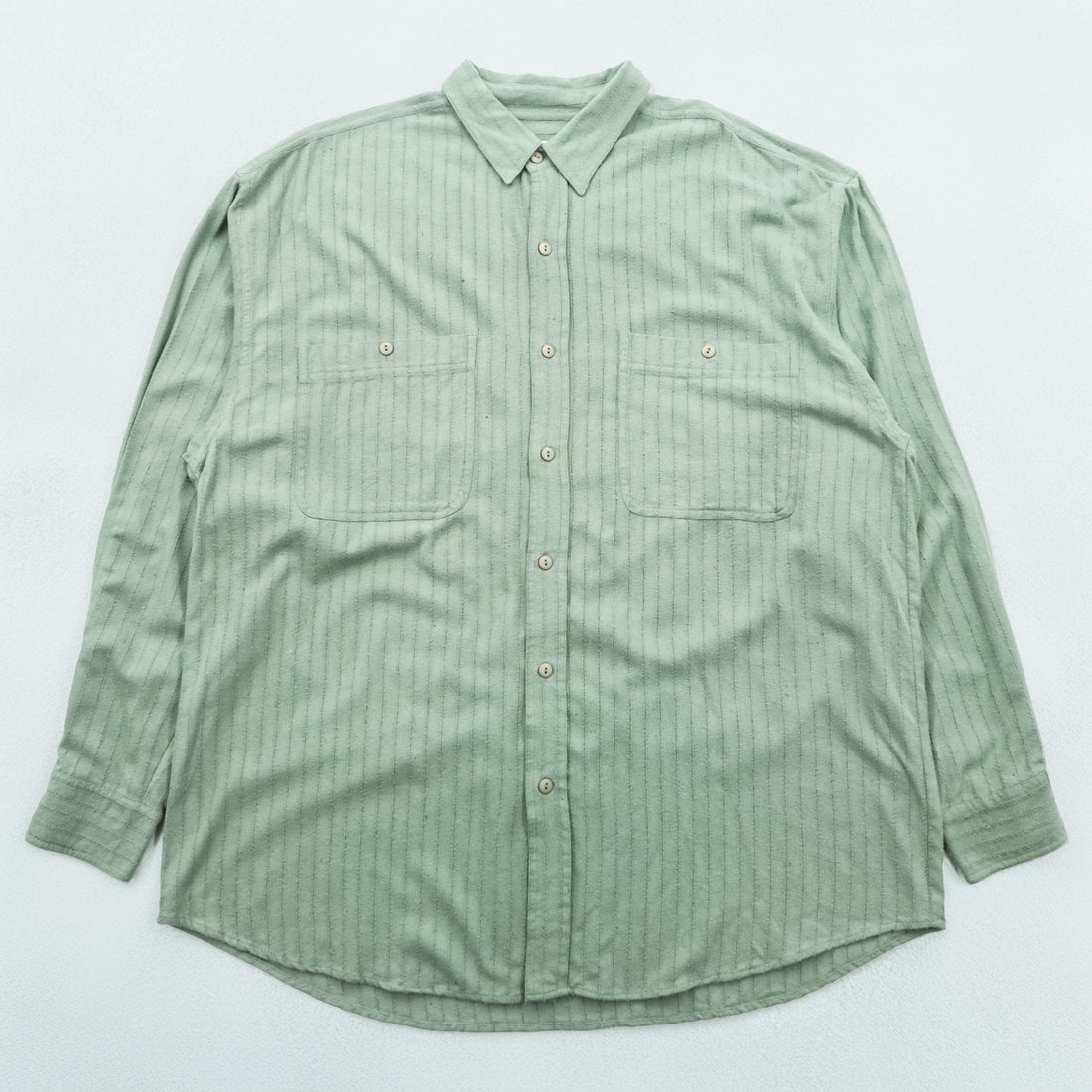 Vintage 90s Silk Shirt, Size XL, Green, GOOUCH